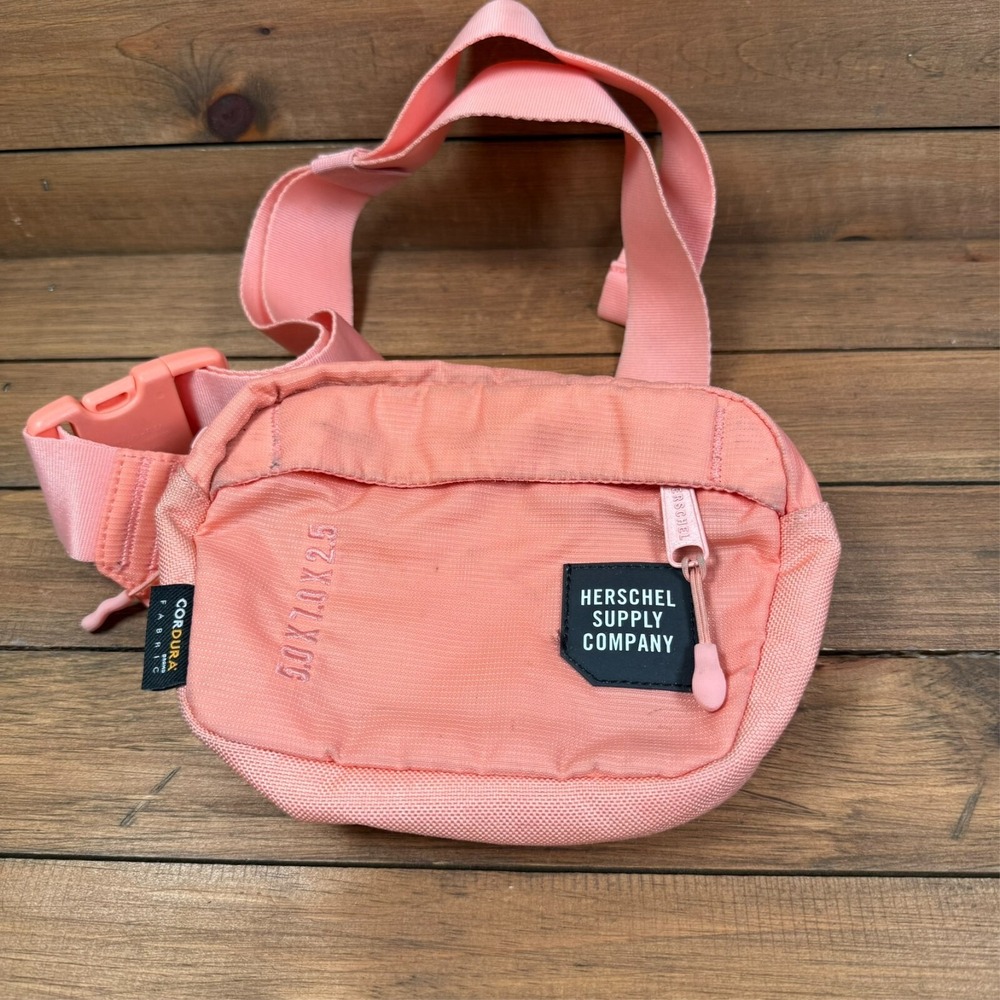 Herschel Supply Co. Tour Hip Fanny Pack Small Cordura Coral Pink 5" x 7" x 2.5"